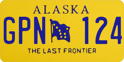 AK license plate GPN124