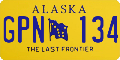 AK license plate GPN134