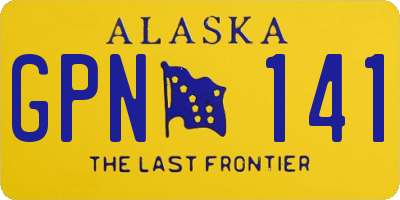 AK license plate GPN141