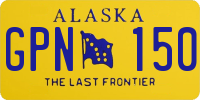 AK license plate GPN150