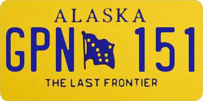 AK license plate GPN151
