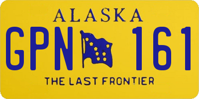 AK license plate GPN161