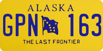 AK license plate GPN163