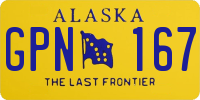 AK license plate GPN167