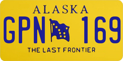 AK license plate GPN169