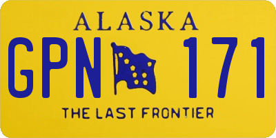 AK license plate GPN171