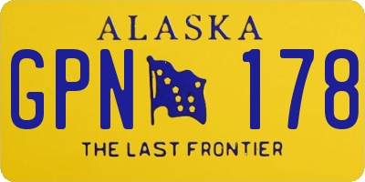 AK license plate GPN178