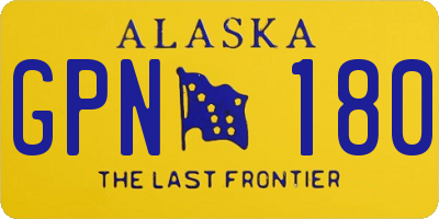 AK license plate GPN180