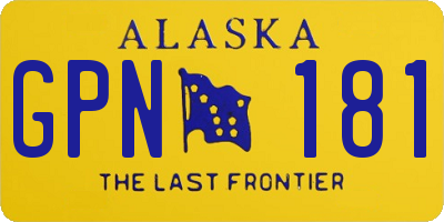 AK license plate GPN181