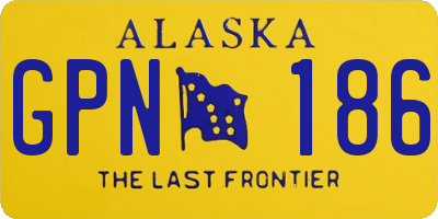 AK license plate GPN186