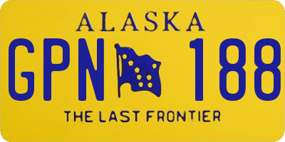 AK license plate GPN188
