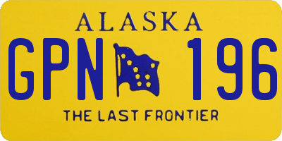 AK license plate GPN196