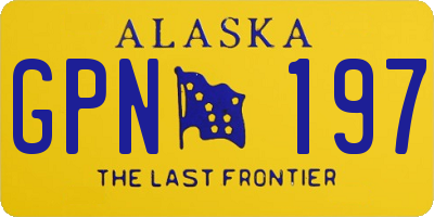 AK license plate GPN197