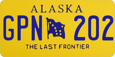 AK license plate GPN202