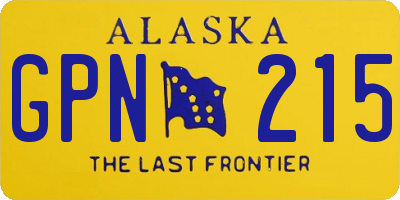 AK license plate GPN215