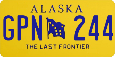 AK license plate GPN244