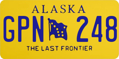 AK license plate GPN248