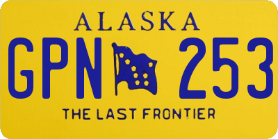 AK license plate GPN253