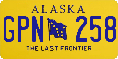 AK license plate GPN258