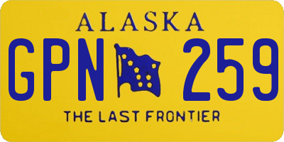 AK license plate GPN259