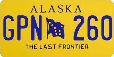 AK license plate GPN260