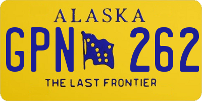 AK license plate GPN262