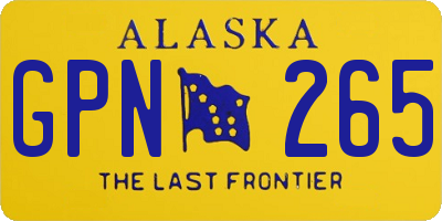 AK license plate GPN265