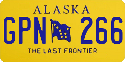 AK license plate GPN266