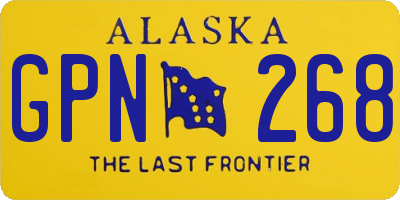 AK license plate GPN268