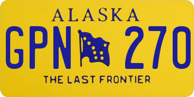 AK license plate GPN270