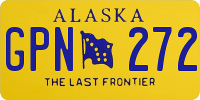 AK license plate GPN272
