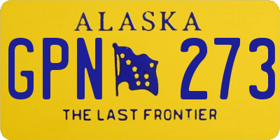 AK license plate GPN273