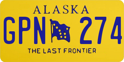 AK license plate GPN274