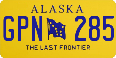 AK license plate GPN285
