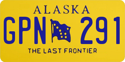 AK license plate GPN291