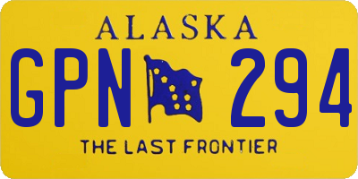 AK license plate GPN294