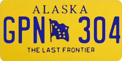 AK license plate GPN304