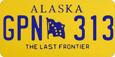 AK license plate GPN313