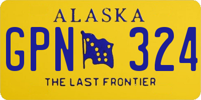 AK license plate GPN324