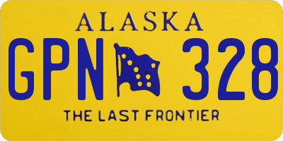 AK license plate GPN328