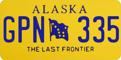 AK license plate GPN335