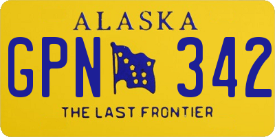 AK license plate GPN342