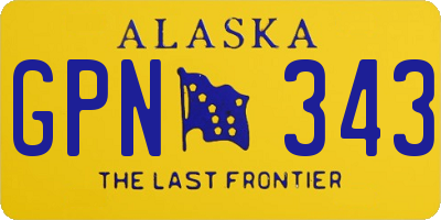 AK license plate GPN343