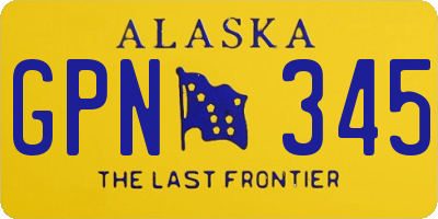 AK license plate GPN345