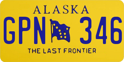 AK license plate GPN346