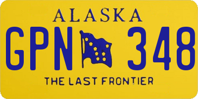AK license plate GPN348