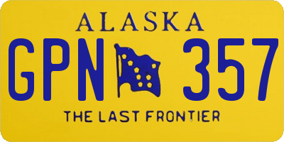 AK license plate GPN357