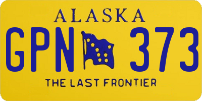 AK license plate GPN373