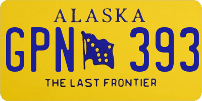 AK license plate GPN393