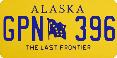 AK license plate GPN396